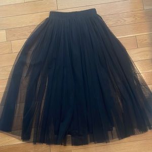 Black tulle skirt
